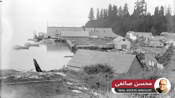 عکس تاریخی از کارخانه کنسروسازی در وست ونکوور