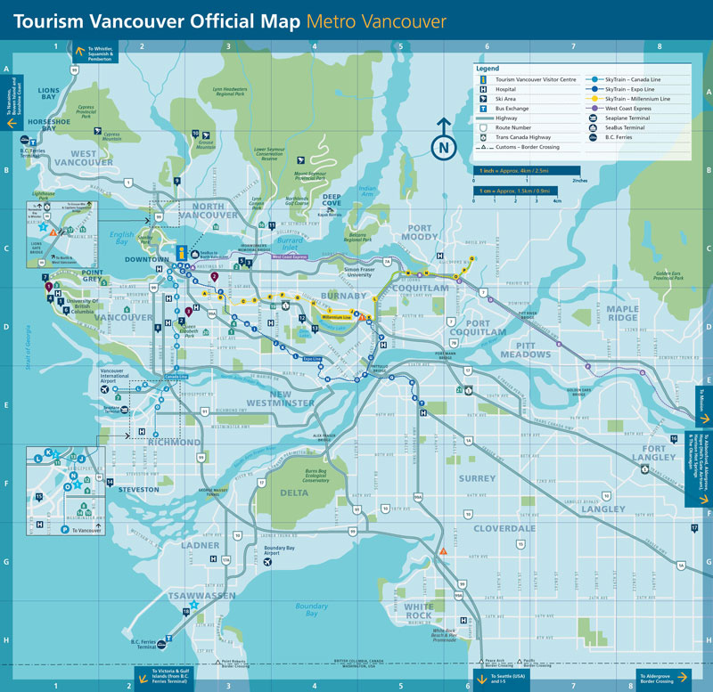 نقشه خطوط ارتباطی ونکوور